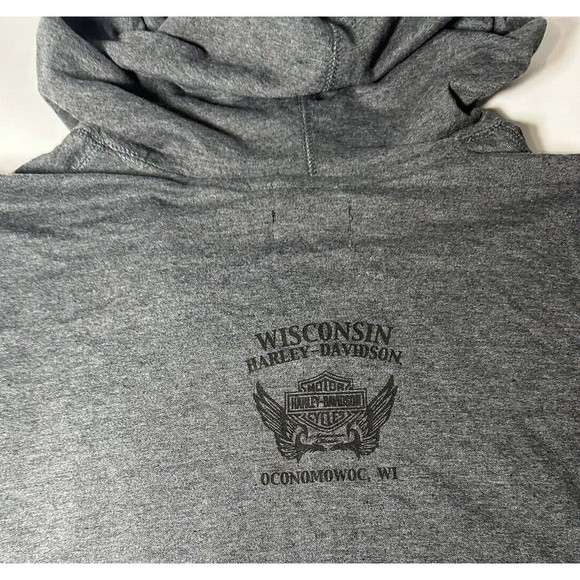 Harley Davidson Womens Size Medium Gray Lightweight Sweatshirt - Picture 3 of 7